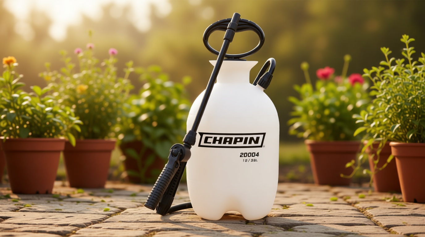 Chapin 20004 Pump Sprayer, 1-Gallon SureSpray Translucent Tank with an Easy Fill Funnel-Top Opening, Adjustable Cone Nozzle & 34" Long Reach Hose, Used for Fertilizer, Pesticides, Weeds & Pests