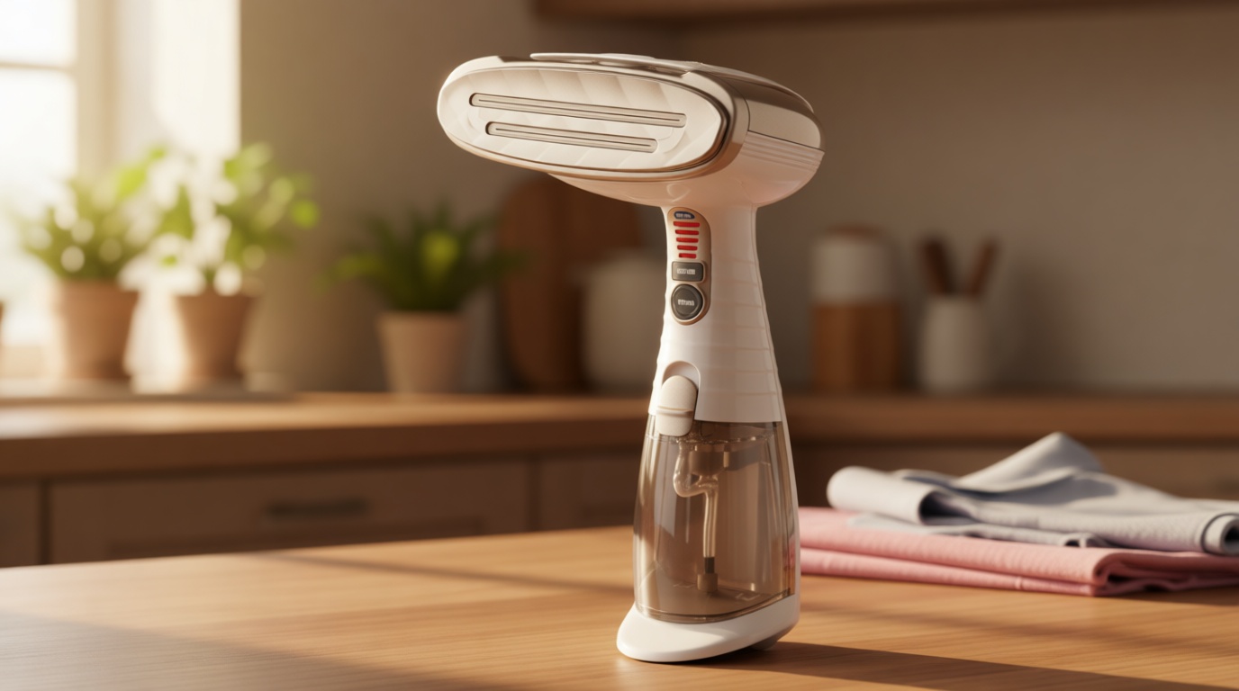 Conair Handheld Garment Steamer for Clothes, Turbo ExtremeSteam 1875W Fabric Steamer, Portable Handheld Design, Strong Penetrating Steam, White/Champagne