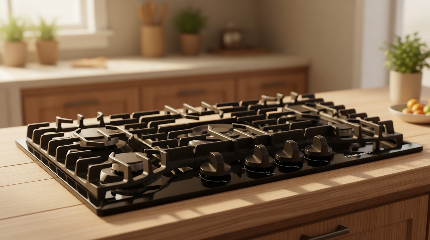 GASLAND 30'' Gas Cooktop Black, 5 Burner Propane Stove Top, Built-in Gas Cooktops NG/LPG Convertible, Plug-in with Thermocouple Protection, CSA Certified, Black