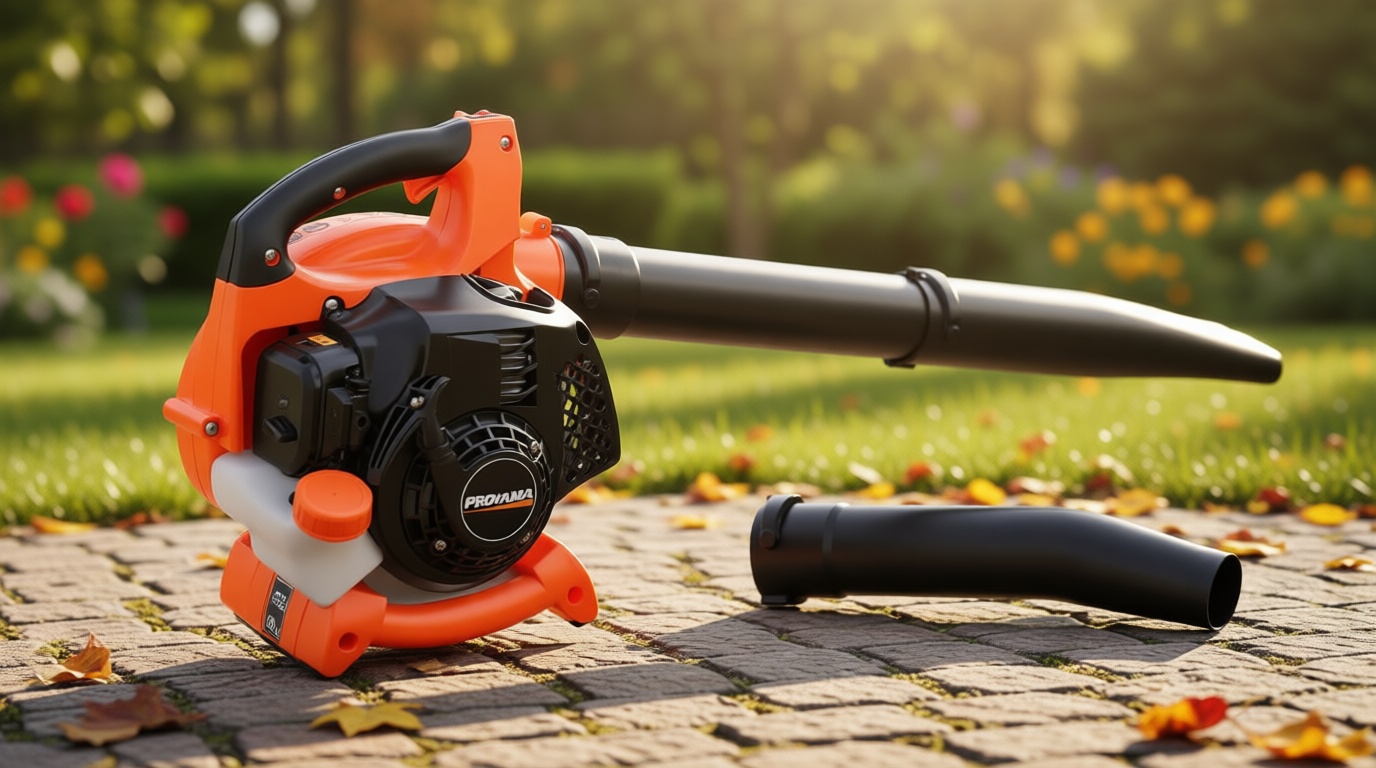 PROYAMA 26CC 2 Cycle Gas Leaf Blower, 2 in 1 Nozzle Handheld Powerful Blower, 412CFM 200MPH Lightweight Powerful Leaf Blower with Cruise Control for Lawn Care Snow Removal, Blowing Debris Leaves Dust