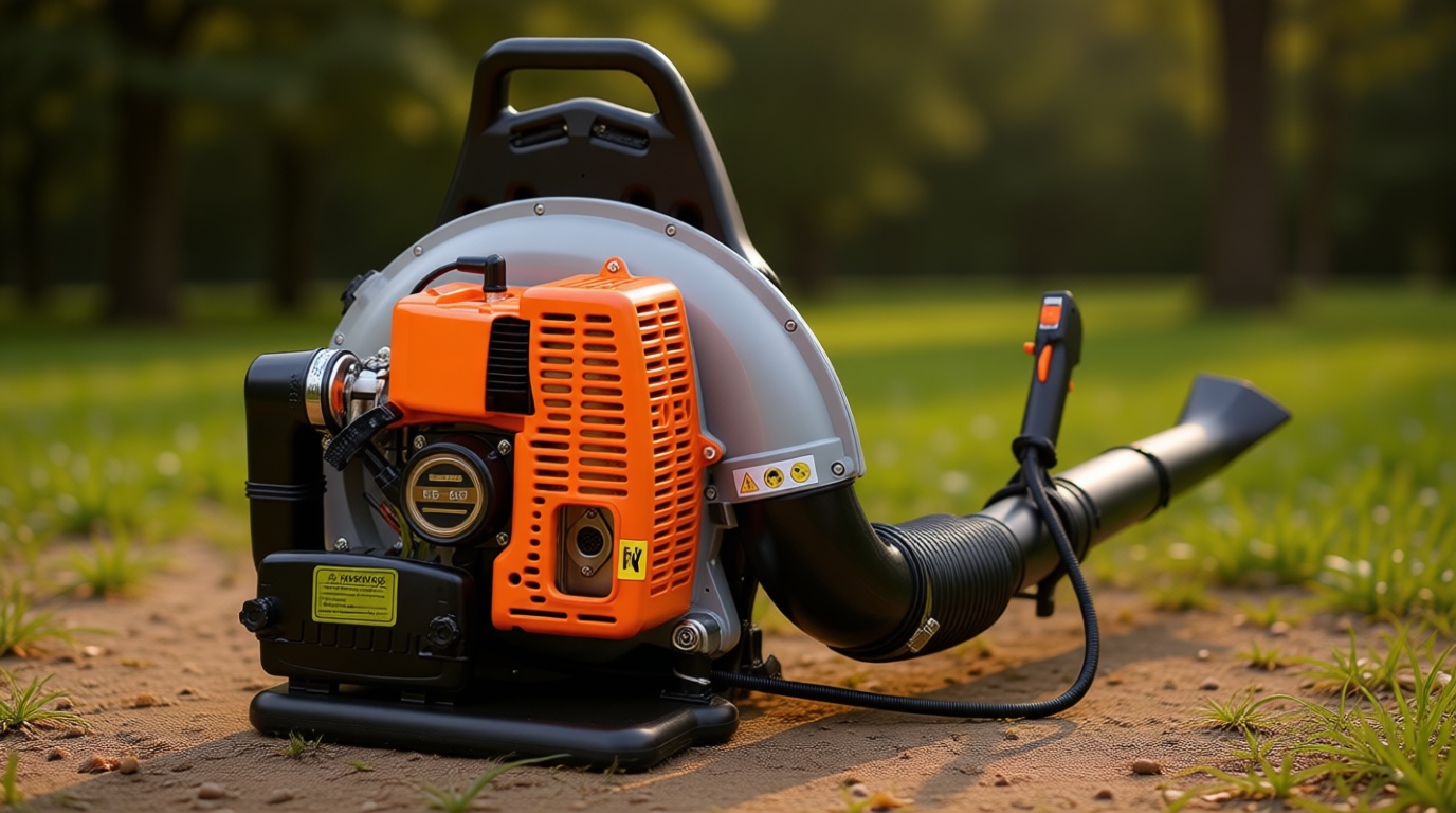 Backpack Gas Powered Leaf Blower, Commercial 2.7kW 850CFM 63CC 4.3HP 2-Stroke Powerful Lightweight Gasoline Grass Lawn Blower w/Harness Air-Cooled & 1.8L Fuel Tank for Yard Lawn Care, Snow Removal