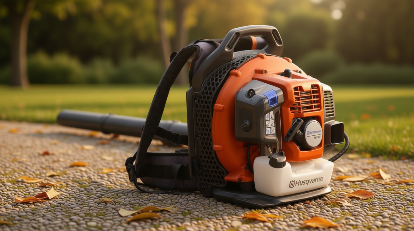 Husqvarna 150BT Gas Leaf Blower, 51-cc 2.16-HP 2-Cycle Backpack Leaf Blower, 765-CFM, 270-MPH, 22-N Powerful Clearing Performance and Ergonomic Harness System, 970466901