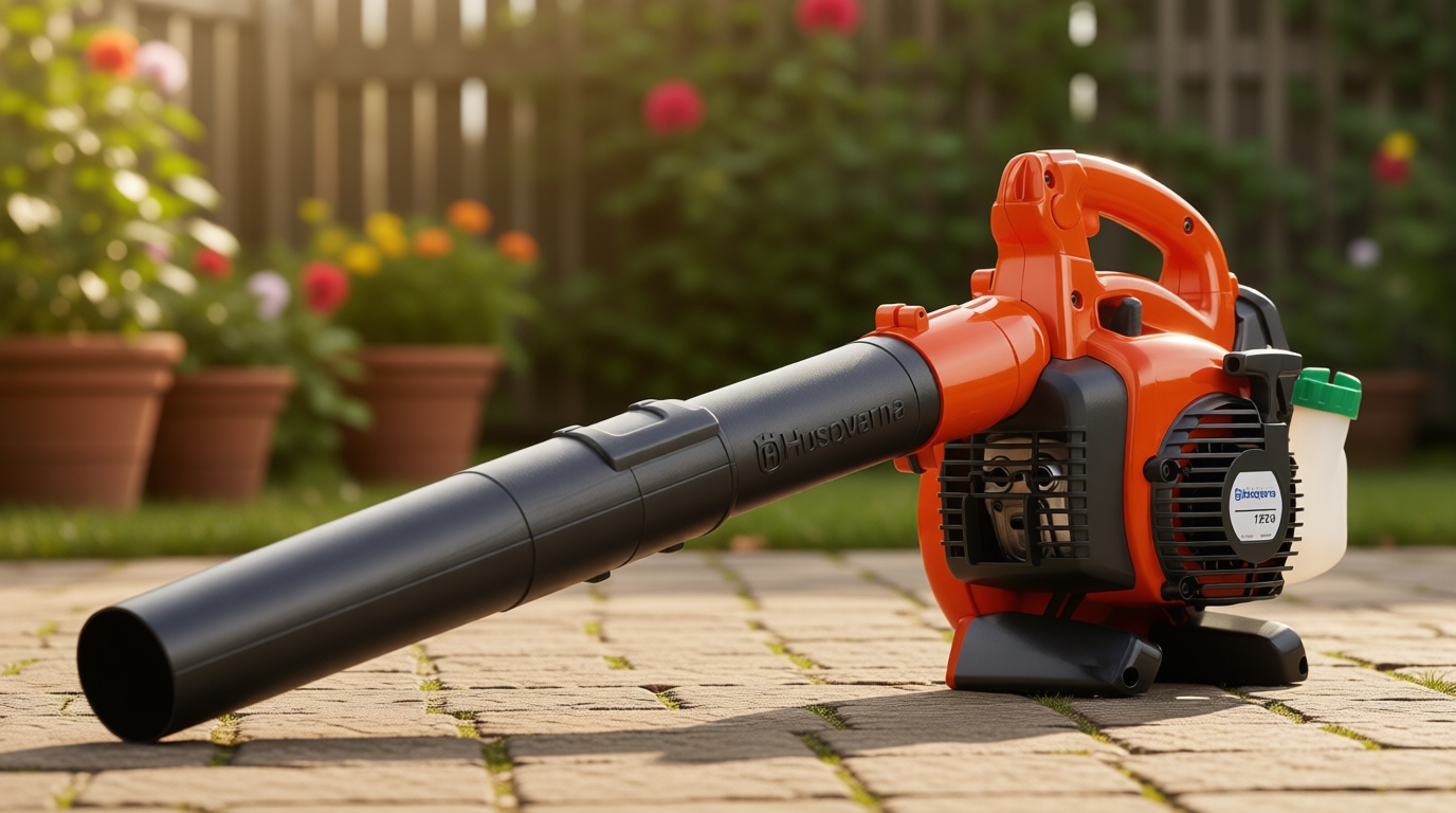 Husqvarna 125B Gas Leaf Blower, 28-cc 1.1-HP 2-Cycle Handheld Leaf Blower, 470-CFM, 170-MPH, 12.5-N Powerful Clearing Performance and Ergonomic Design, Gifts for dad