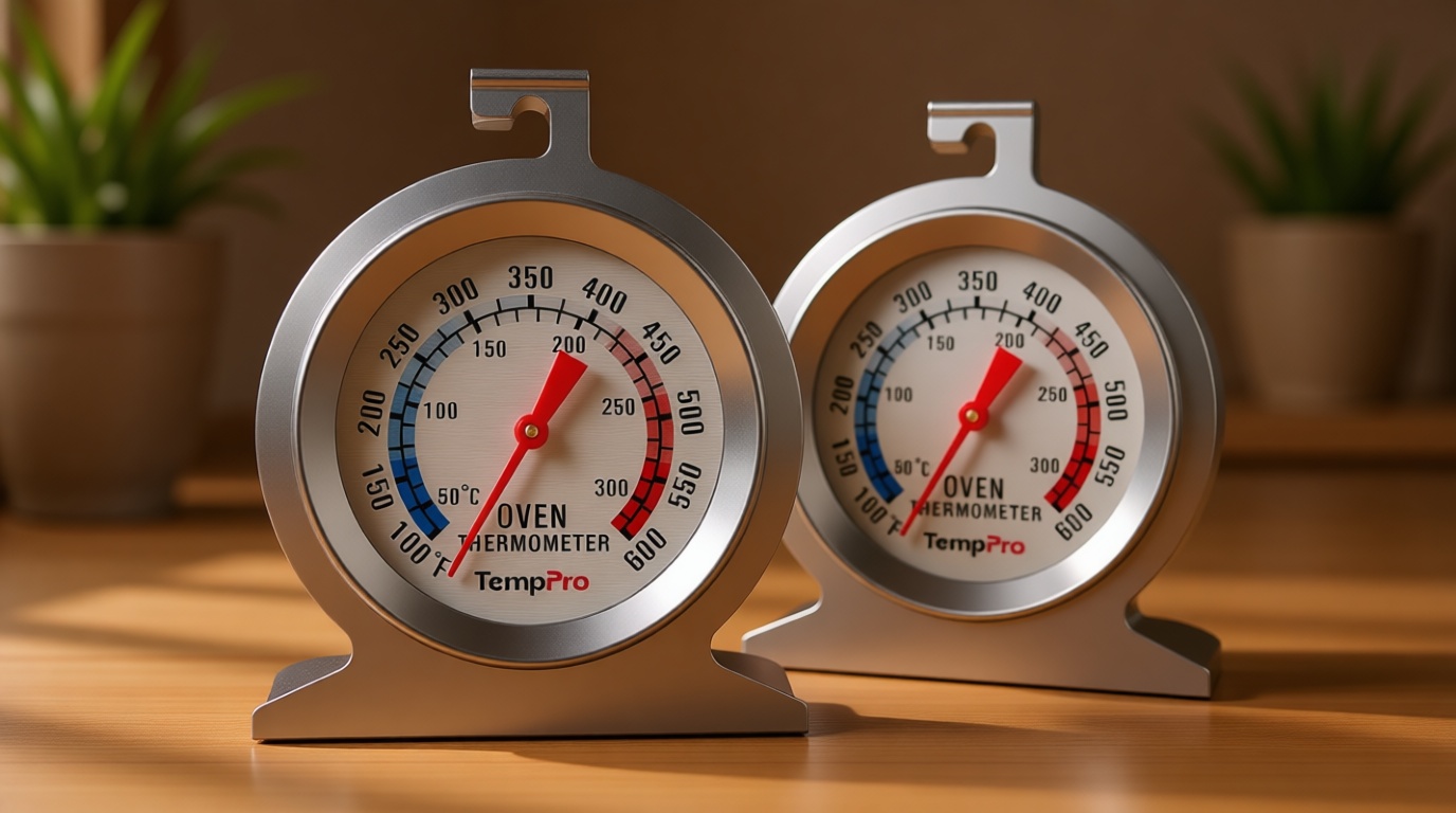 TempPro 2-Pack Oven Thermometer for Gas Oven, 50-300°C/100-600°F Smoker Temperature Gauge with 431 Stainless Steel, Analog Instant Read Cooking Thermometer (Previously ThermoPro)