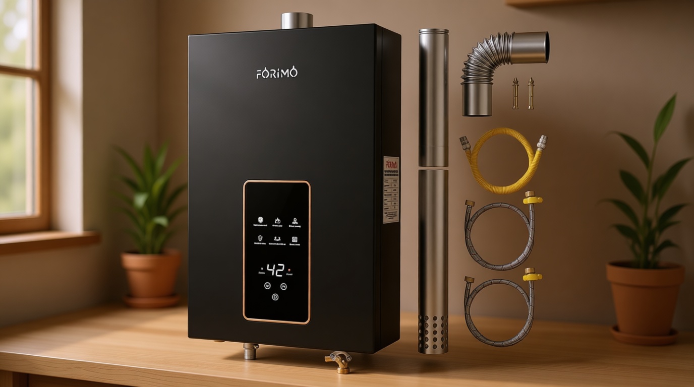 Natural Gas Tankless Water Heater, 4.74 GPM 18L Indoor,Constant propane water heater,Instant Hot Natural Gas Water Heater with Fahrenheit Digital Display,Multi-Protection