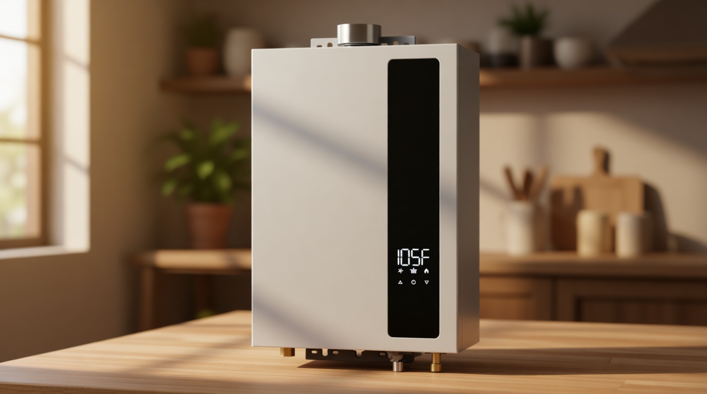 ThermoMate CZ422NG Natural Gas Tankless Water Heater, Up to 5 GPM 113,000 BTU, High Efficiency Instant On-Demand Hot Water for Whole House Use, Indoor Residential Water Heater with Multi-Point Heating
