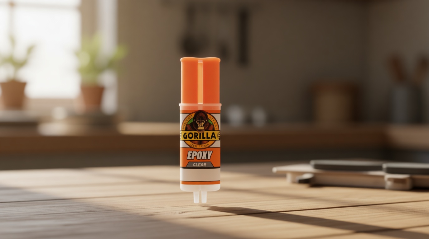 Gorilla 2 Part Epoxy, Clear Epoxy, 0.85 Ounce Syringe (Pack of 1) - 5 Minute Set, Incredibly Strong Bonding