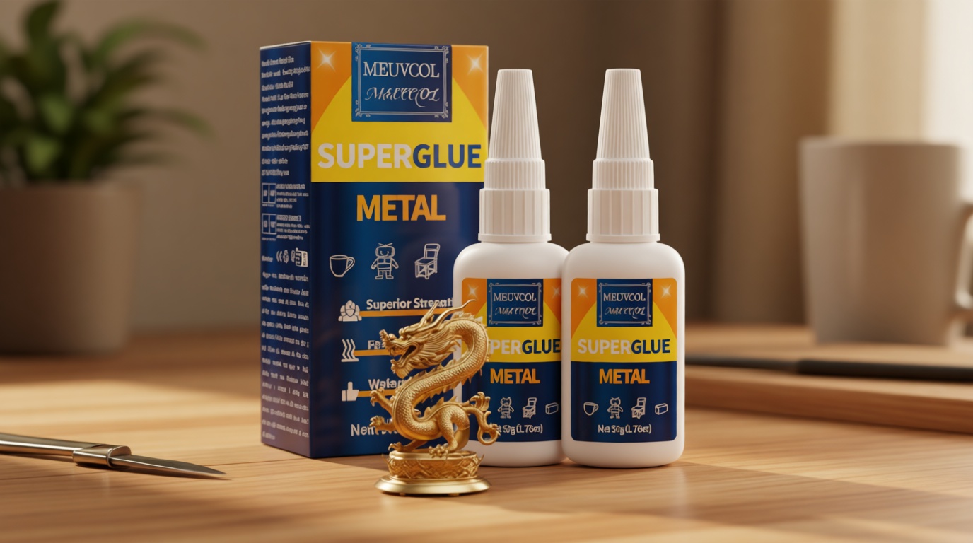 Meuvcol Metal Glue 100g - Heavy Duty Super Glue for Metal, Aluminum, Stainless Steel, Craft - Strongest Metallic Adhesive Weld, Fast-Bonding & Clear, Liquid Bonding Adhesive for Plastic, Wood,Rubber