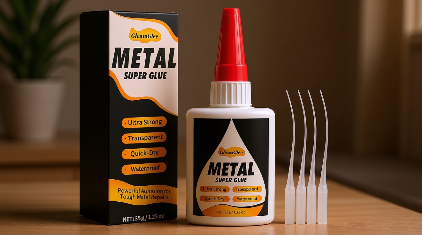Super Glue for Metal and Stainless Steel 35g - Ultra Strong, Heavy Duty Waterproof, Heat Resistant, Quick-Dry, Clear Glue for Strong Bonding Between Metals, Other Materials, Jewelry Making