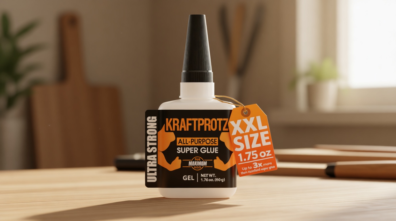 Super Glue Gel XXL Value Size 1.76oz – Non-Drip All Purpose Adhesive for Vertical Surfaces – Bonds Plastic, Wood, Metal & Ceramic – Clear Finish, Precision Tip