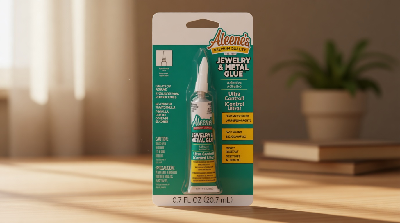 Aleene's 21709 Jewelry & Metal Glue, 0.7 oz - Instant Adhesive, Permanent Bond, Waterproof, Dries Clear, Ideal for Repairs