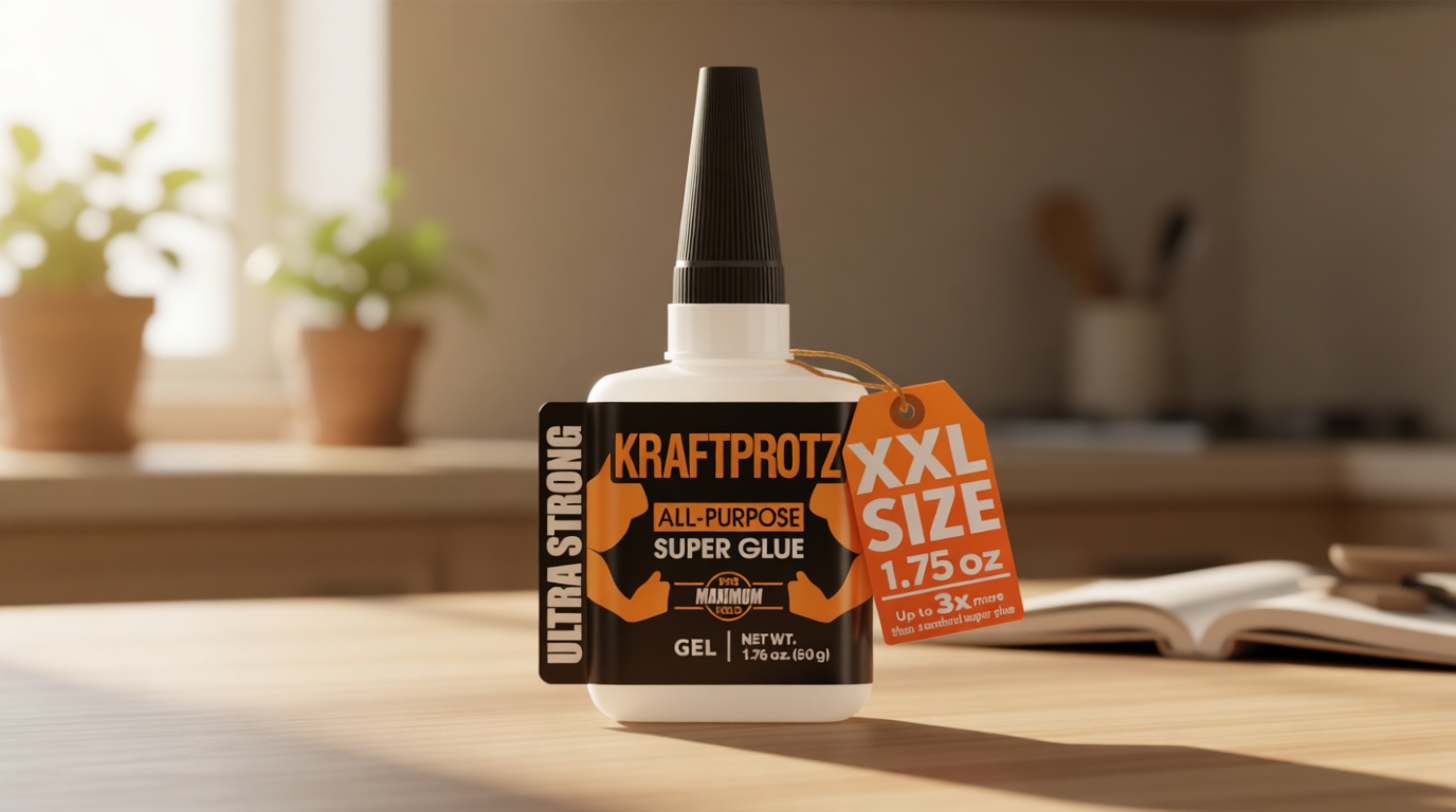 Super Glue Gel XXL Value Size 1.76oz – Non-Drip All Purpose Adhesive for Vertical Surfaces – Bonds Plastic, Wood, Metal & Ceramic – Clear Finish, Precision Tip