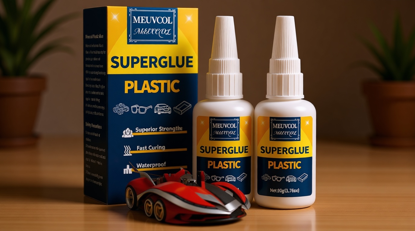 Plastic Glue 100g for Model, 3D Printing Repair, Legos & Miniatures, Fast-Setting Heavy Duty Plastic Adhesive for PLA, ABS, PVC, Acrylic, Car, Includes 6 Precision Micro-Tips, Super Glue for Plastic