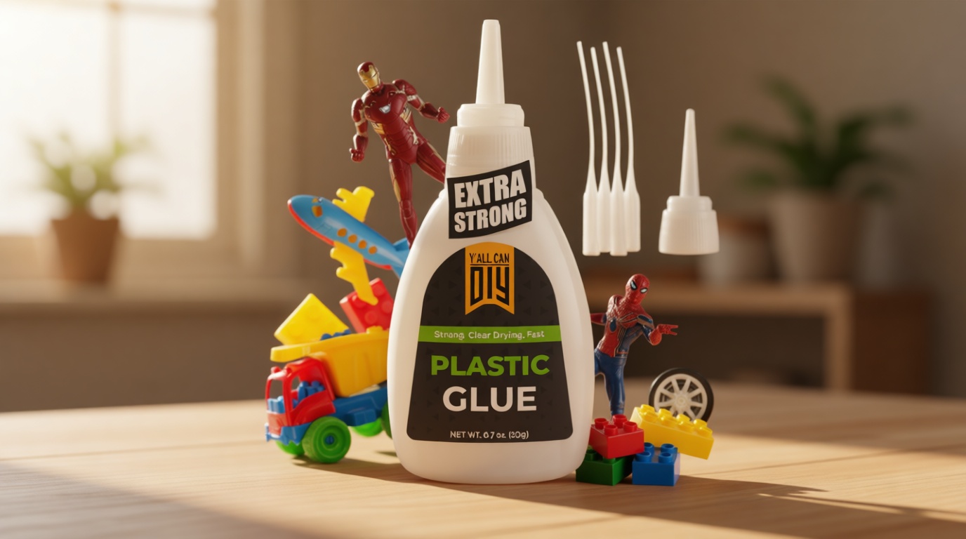 Plastic Glue for Models, Miniatures, Legos, PLA, 3D Printing Repair. Fast Setting Heavy Duty Strong Super Glue for Plastic 20g