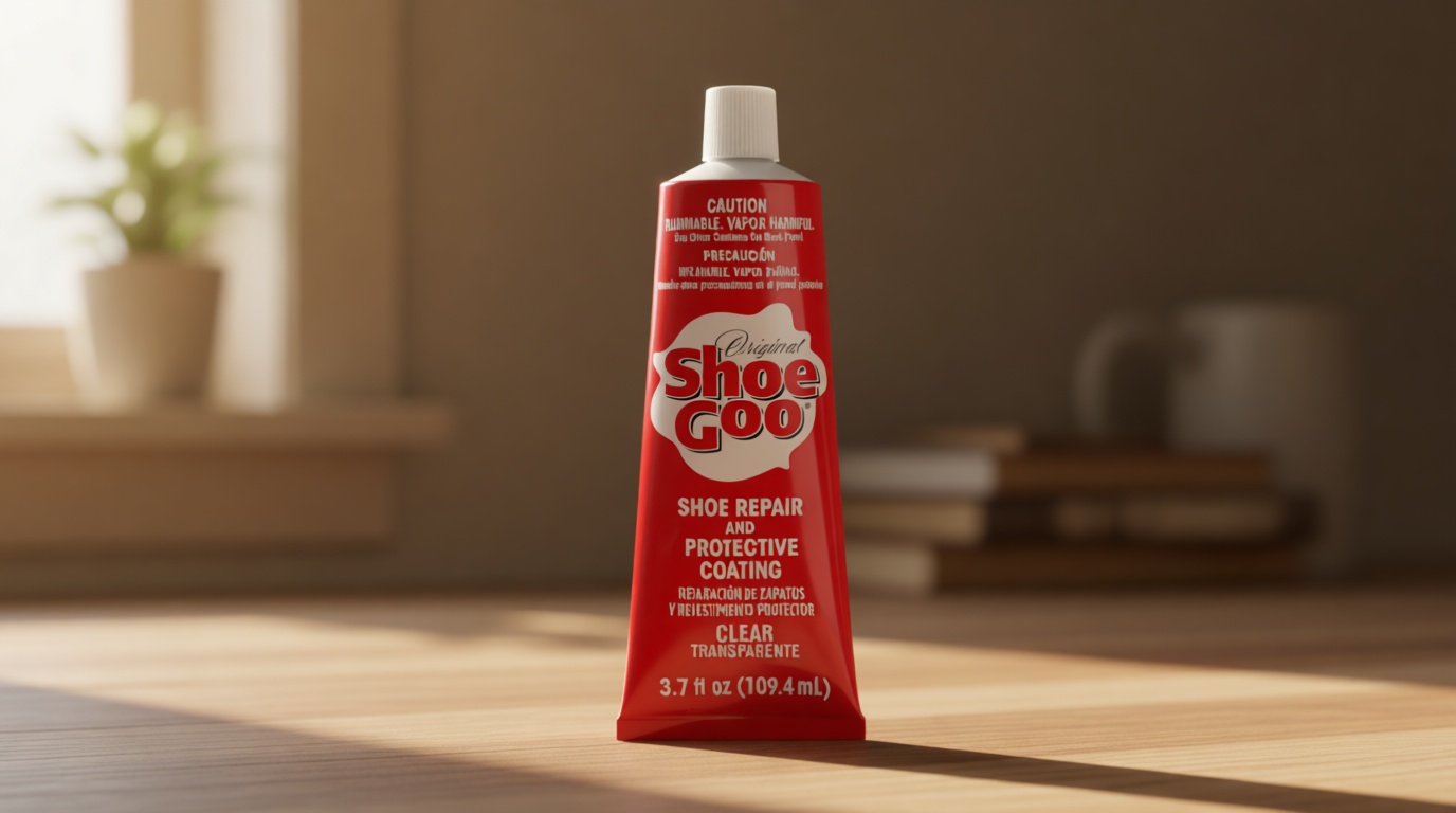 Sof Sole SOF SOLE Original Shoe Goo - 3.7 fl oz Tube - Clear Shoe Glue - Repairs Soles, Heels, Patches Small Holes - Bonds on Contact, Dries Within 24 Hrs, Waterproof - Works on Leather, Rubber, Vinyl, Canvas