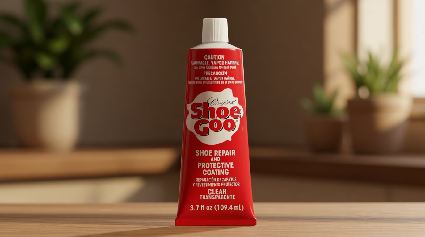 Sof Sole SOF SOLE Original Shoe Goo - 3.7 fl oz Tube - Clear Shoe Glue - Repairs Soles, Heels, Patches Small Holes - Bonds on Contact, Dries Within 24 Hrs, Waterproof - Works on Leather, Rubber, Vinyl, Canvas