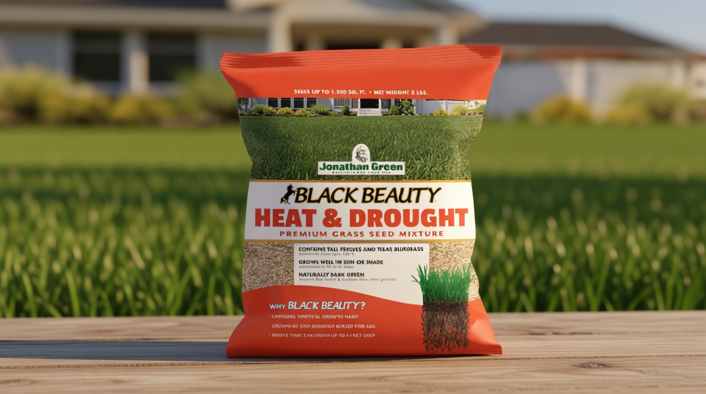 Jonathan Green (10514) Black Beauty Heat & Drought Resistant Grass Seed - Cool Season Lawn Seed (3 lb)
