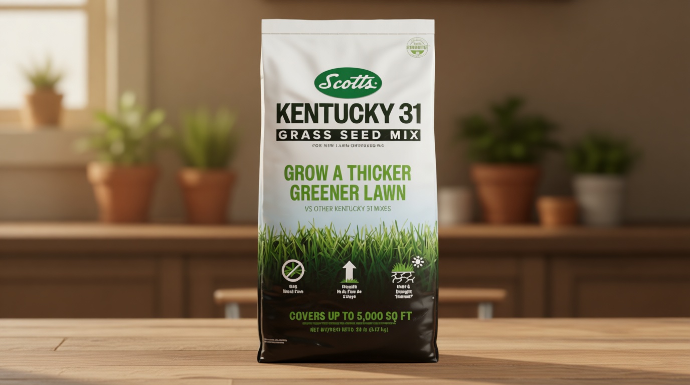 Scotts Kentucky 31 Grass Seed Mix - Premium Lawn Grass Seed, Covers Up to 5,000 sq. ft., 20 lb