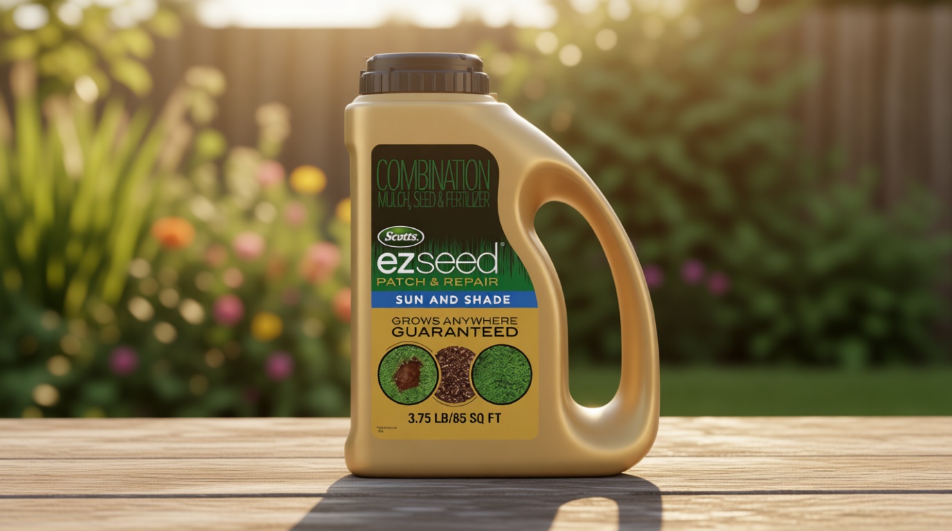 Scotts EZ Seed Patch & Repair for Sun and Shade - Combination Mulch, Sun and Shade Grass Seed & Fertilizer for Bare Spots & Lawn Patch Repair, Covers up to 85 sq. ft., 3.75 lb.