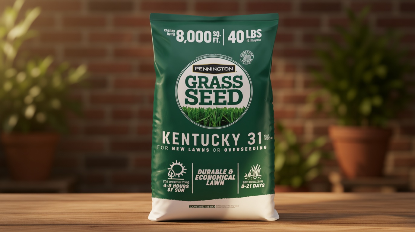 Pennington 100% Kentucky 31 Tall Fescue Penkoted Grass Seed 40 lbs