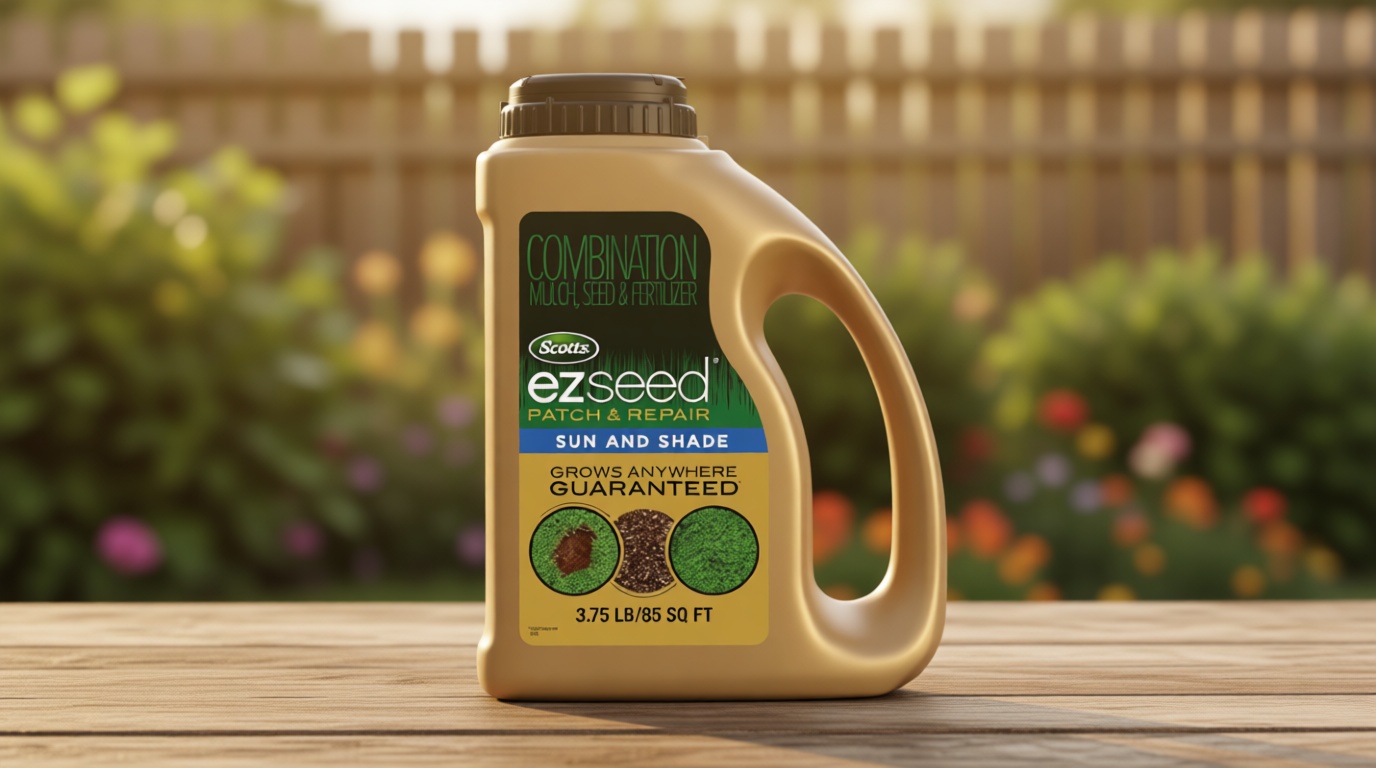 Scotts EZ Seed Patch & Repair for Sun and Shade - Combination Mulch, Sun and Shade Grass Seed & Fertilizer for Bare Spots & Lawn Patch Repair, Covers up to 85 sq. ft., 3.75 lb.