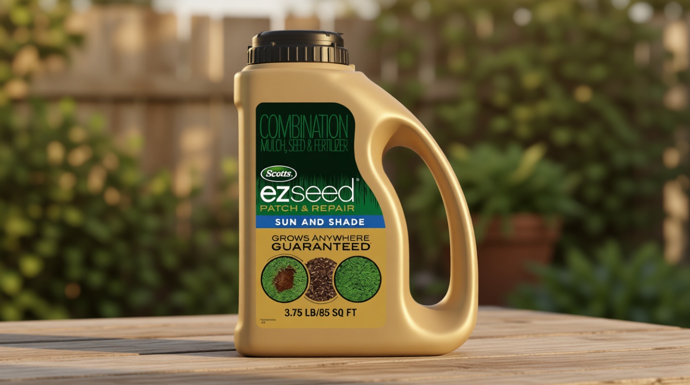 Scotts EZ Seed Patch & Repair for Sun and Shade - Combination Mulch, Sun and Shade Grass Seed & Fertilizer for Bare Spots & Lawn Patch Repair, Covers up to 85 sq. ft., 3.75 lb.