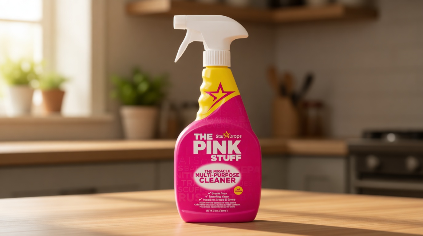 Stardrops The Pink Stuff Miracle Multi-Purpose Cleaner – Removes Grease, Grime, and Stains on Kitchens, Bathrooms, Floors, and More, 25 fl Oz