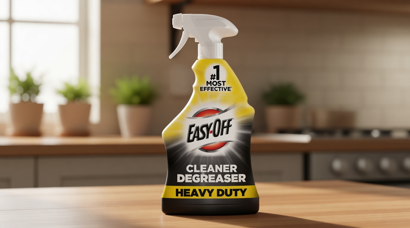 Easy-Off Heavy Duty Degreaser, Removes Grease & Grime, For Kitchen, Garage, Outdoor & More 32oz