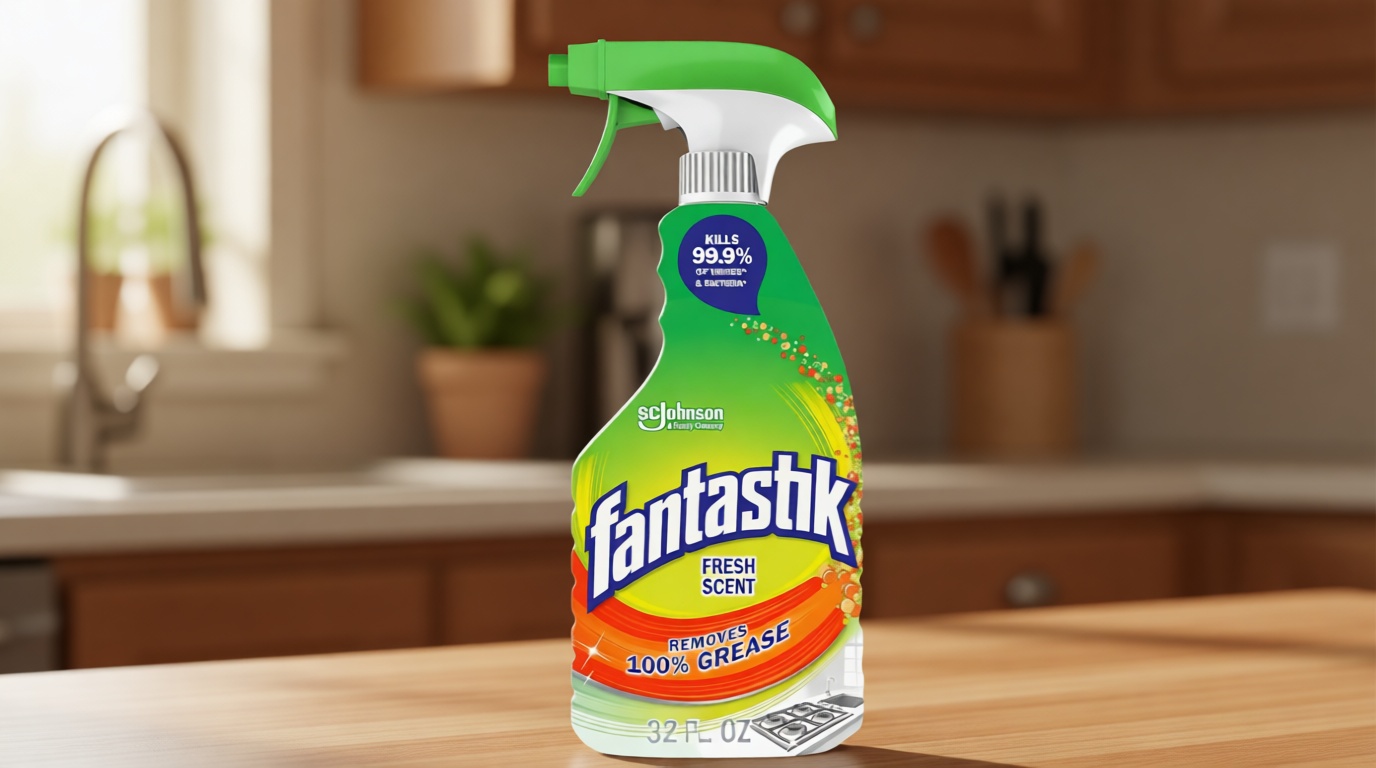 Fantastik All Purpose Cleaner, Multipurpose Surface Cleaner & Kitchen Grease Removal, Packaging Designed to Prevent Leakage and Breakage, Fresh Scent, 32 Fl Oz
