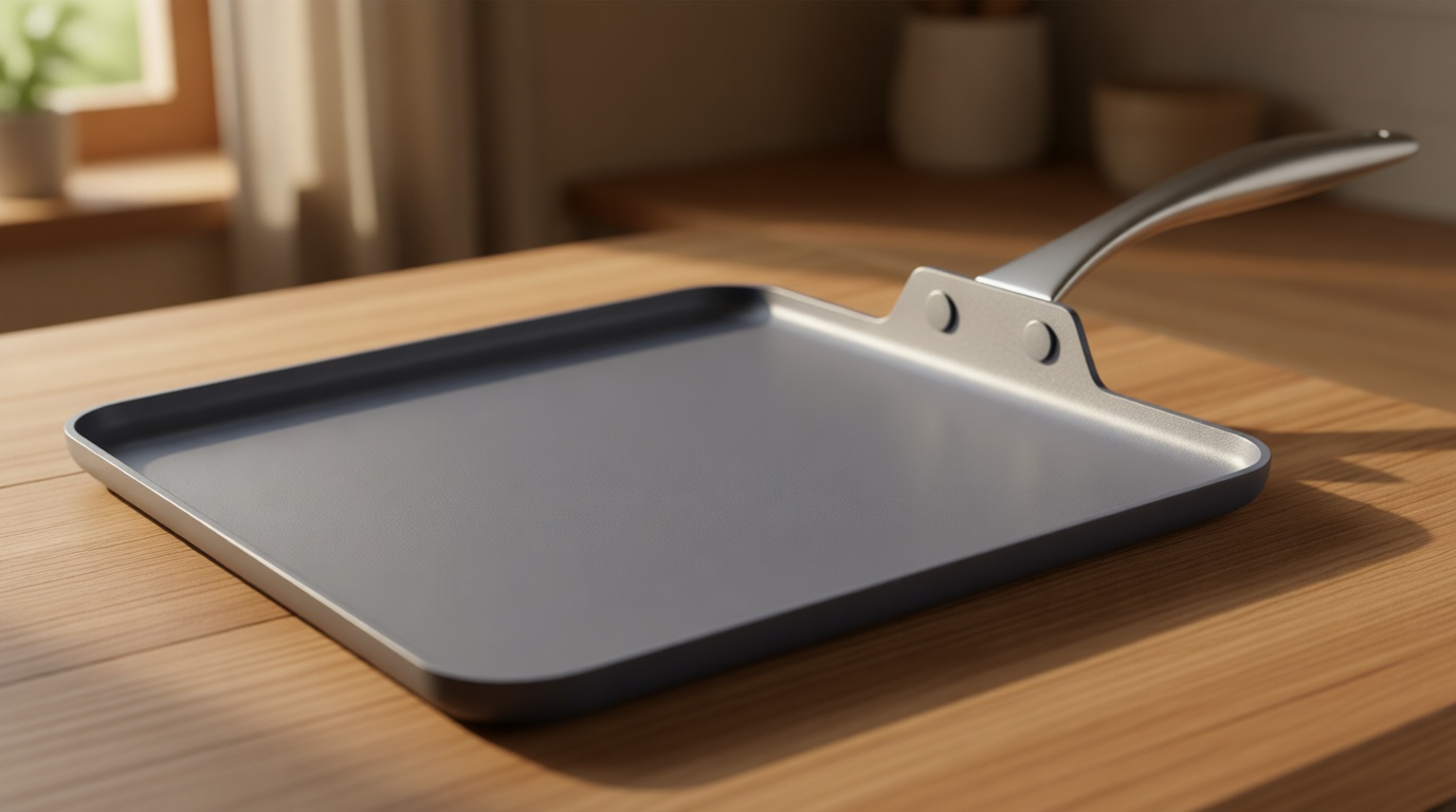 GreenPan Lima Hard Anodized 11” Square Griddle Pan, Ceramic Nonstick, PFAS-Free Nontoxic Pots and Pans, Oven & Broiler Safe, Stainless Steel Handle, Cookware for Eggs & Omelet, Gray