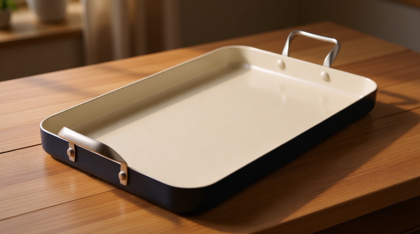 GreenPan 18" x 11" Double Burner Griddle Pan, Hard Anodized Healthy Ceramic Nonstick PFAS-Free, Stainless Steel Handles, Stovetop Cooking, Dishwasher Safe, Oven & Broiler Safe Cookware, Black