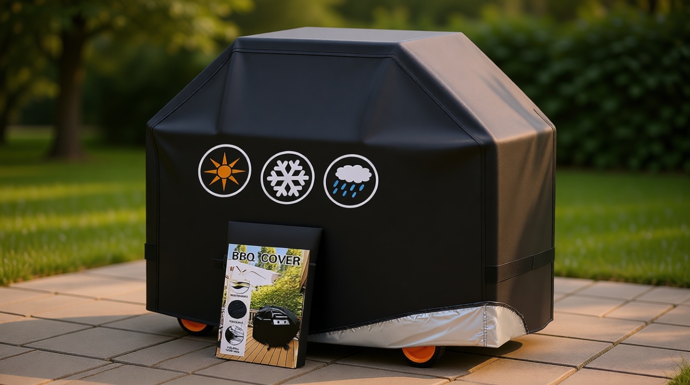 Aoretic Grill Cover, 58 inch BBQ Gas Grill Cover for Outdoor Grill, Charbroil Grill Cover Barbecue Waterproof, Anti-UV for Weber Char-Broil Monument, Dyna-glo Nexgrill Spun Polyester