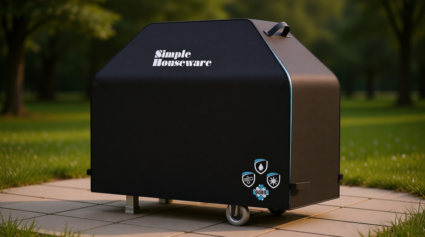 Simple Houseware 55 in. Heavy-Duty BBQ Gas Grill Cover, 600D Polyester Waterproof, Weather-Resistant