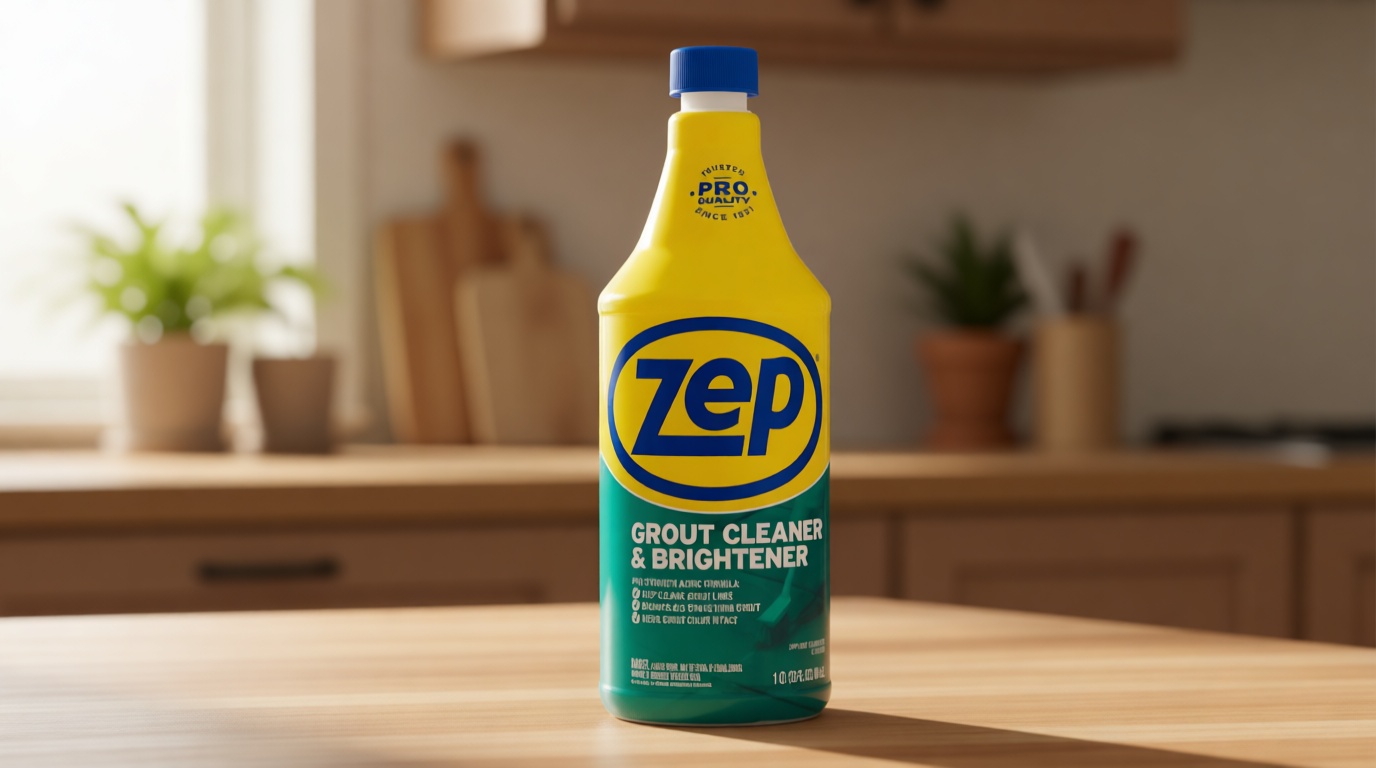 Zep Grout Cleaner and Brightener - 32 Ounce (1 Bottle) - ZU104632 - Deep Cleaning Formula Removes Old Stains From Grout