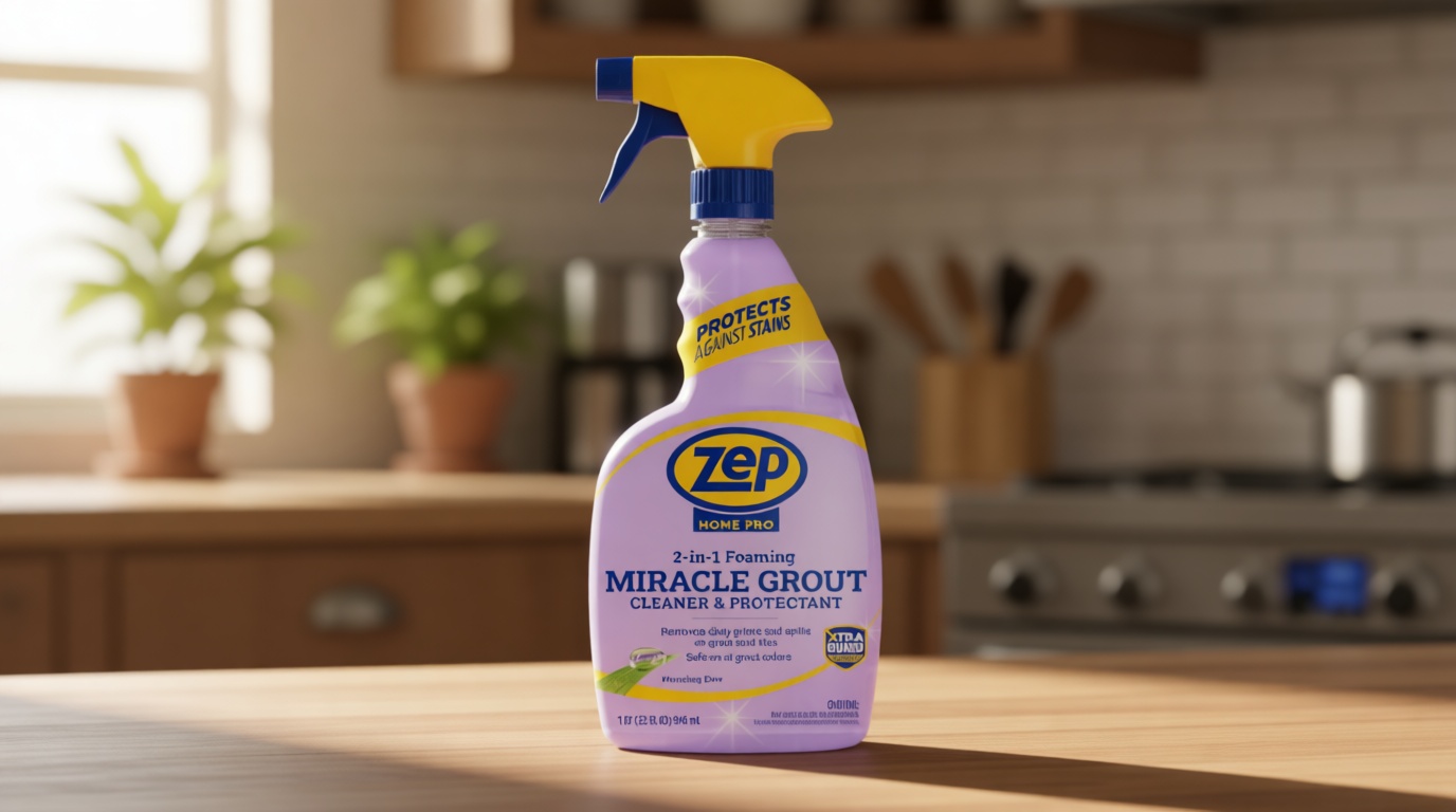 Zep Home Pro Foaming Miracle Grout Cleaner & Protectant - 32 Fl. OZ - (Pack of 1) 2-in-1 for Sparkling Clean Grout Lines
