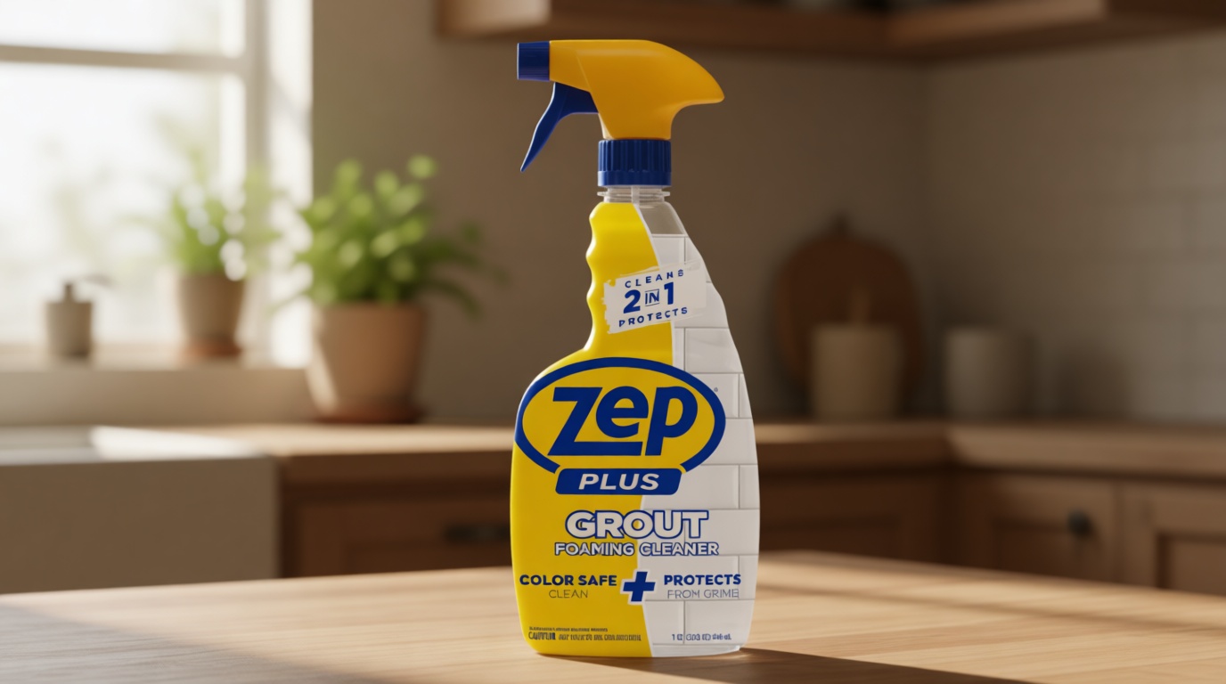 Zep Plus Grout Foaming Cleaner - 32 Fl OZ - R54212-2-in-1 benefits clean while protecting grout from water, dirt and grime