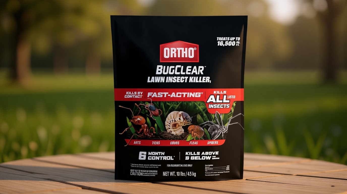 Ortho BugClear Lawn Insect Killer1 - Lawn Bug Killer Granules, Kills Ants, Spiders, Ticks, Fleas, & Grubs, Treats up to 16,500 sq. ft., 10 lb.