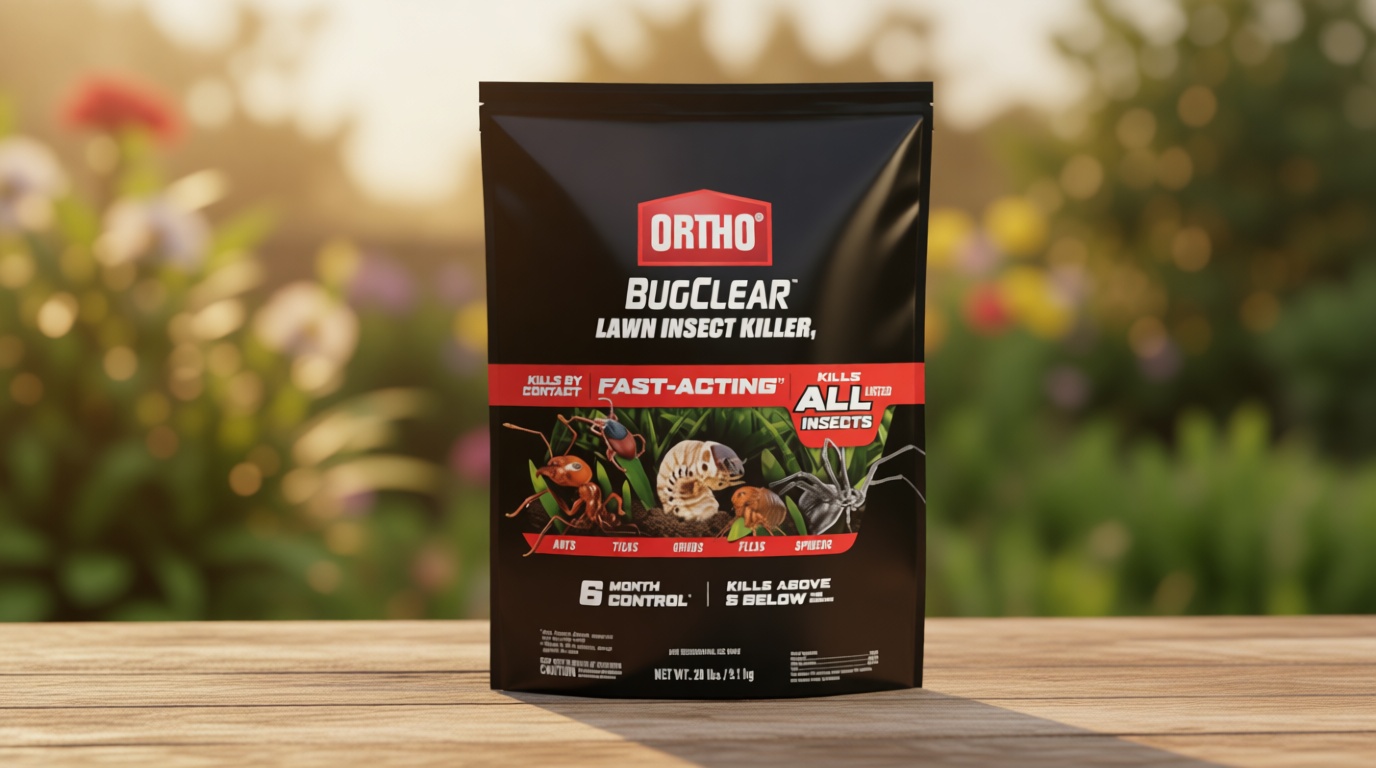 Ortho BugClear Lawn Insect Killer1 - Lawn Bug Killer Granules, Kills Ants, Spiders, Ticks, Fleas, & Grubs, Treats up to 33,000 sq. ft., 20 lb.