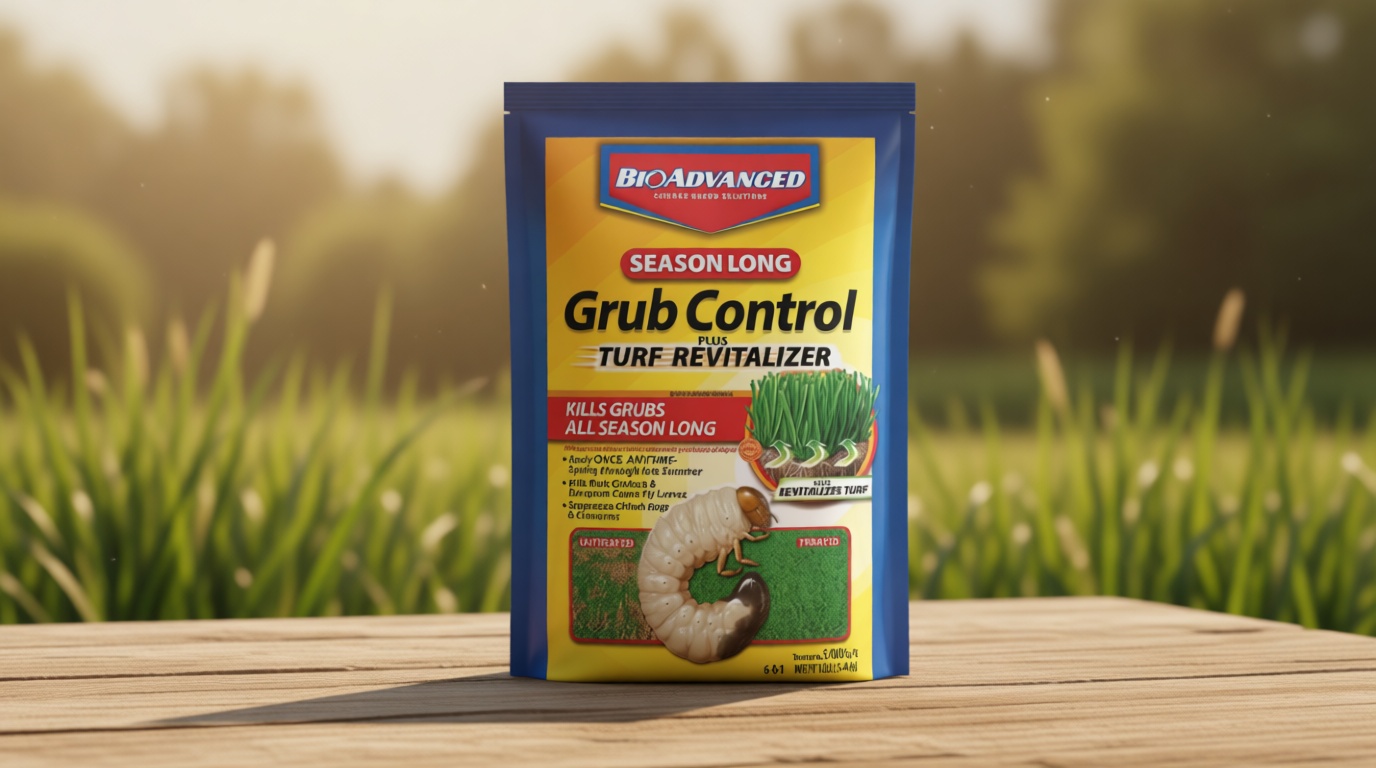 BioAdvanced Season-Long Grub Control Plus Turf Revitalizer, Granules, 12 lb, Grub Killer for Lawns