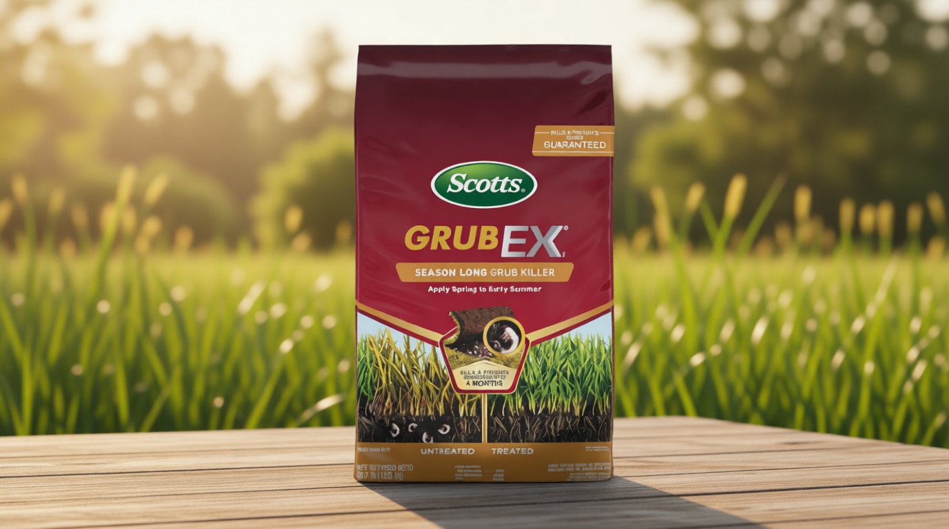 Scotts GrubEx1 - Grub Killer for Lawns, Kills White Grubs, Sod Webworms and Larvae of Japanese Beetles & More, Lawn Treatment for Season Long Grub Control, Treats up to 10,000 sq. ft., 28.7 lb.