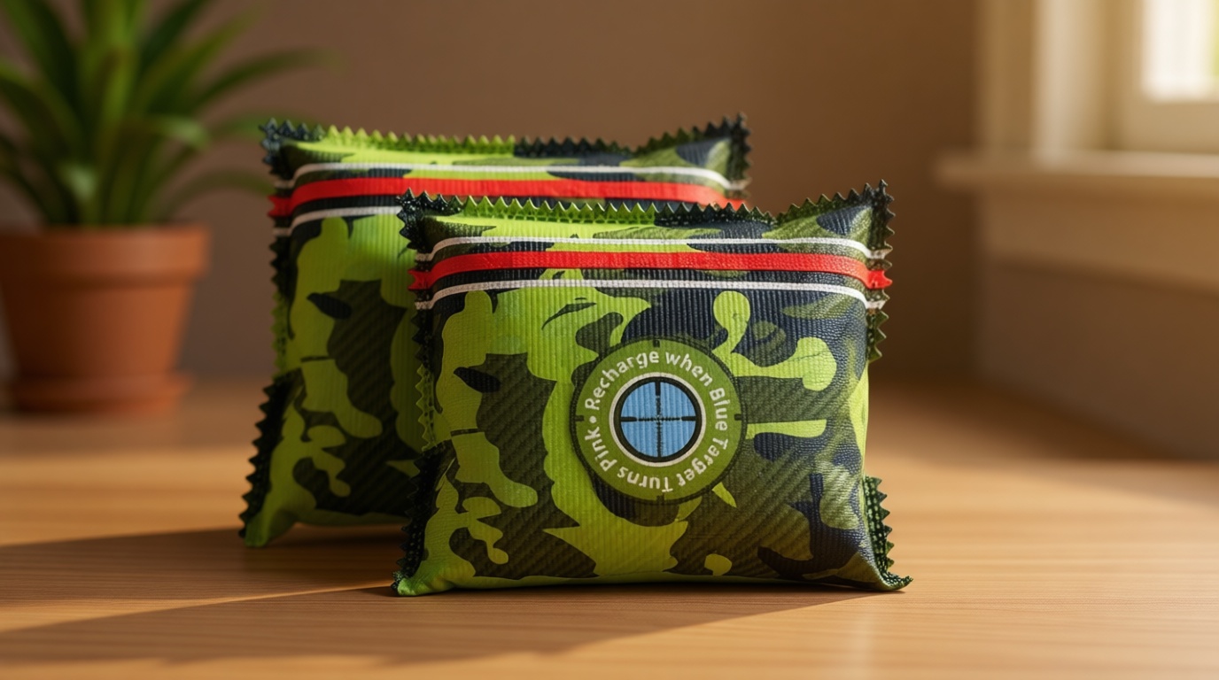 Zarpax Gun Safe Dehumidifier Camouflage - Rechargeable Desiccant Dehumidifier Bags - Reusable & Absorbs Moisture & Humidity - 2x Pack