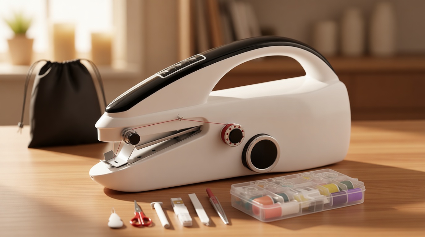 Handheld Sewing Machine Heavy Duty & Portable, 2-Speed Mini Sewing Machine with Sewing Kit & Storage Bag for Beginners, Adults, DIY, Home, Travel, Quick Clothing Repairs