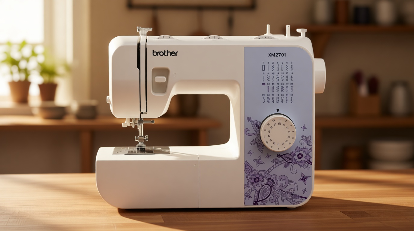 Brother Sewing Machine, XM2701, Lightweight Machine with 27 Stitches, 6 Included Sewing Feet