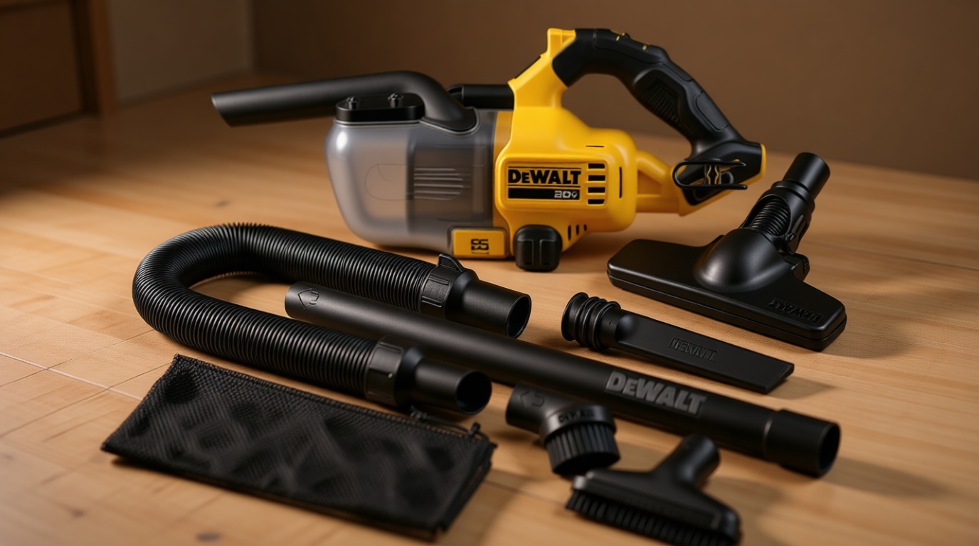 DEWALT 20V Handheld Vacuum Cordless, Car Vacuum with HEPA Filter, 6 Attachments and LED Light, High Performance Dry Only Small Shop Vac, Battery Not Included (DCV501HB)