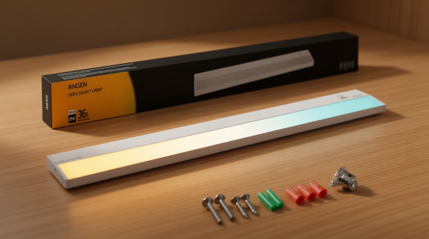 Ansen Hardwired Under Cabinet Lighting, 36in 22W LED Light for Kitchen/Closet, 1426lm, CRI>92, R9>90, Dimmable, 3 Color Temperature, 3000K/4000K/5000K(Warm White, Cool White, Daylight) Global Recycled Standard