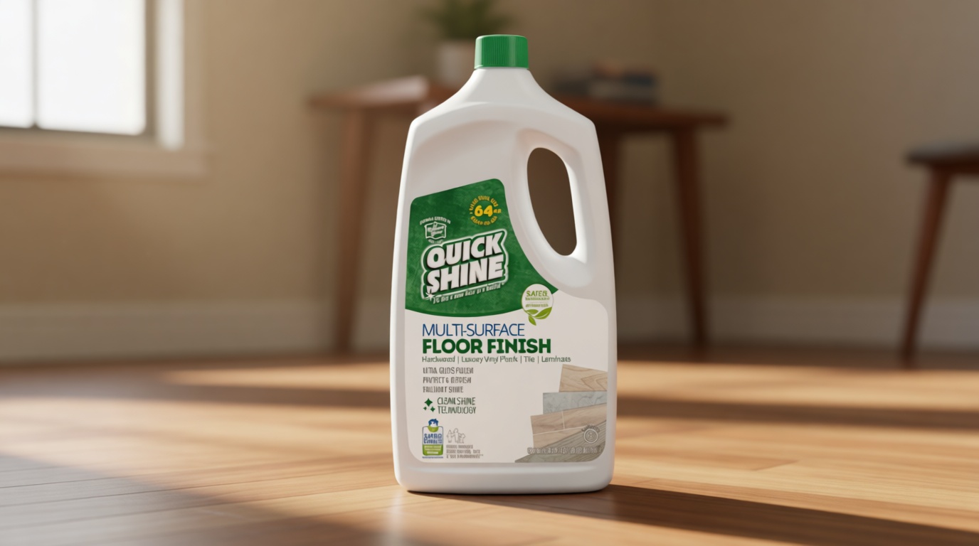 Quick Shine Multi Surface Floor Finish 64oz | Cleaner & Polish to use on Hardwood, Laminate, Luxury Vinyl Plank LVT, Tile & Stone | Safer Choice w/Clean Shine Technology | Shine-Protect-Refresh U.S. EPA Safer Choice