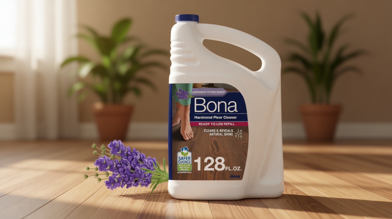 Bona Hardwood Floor Cleaner Refill - 128 fl oz - Lavender Thyme Scent - Residue-Free Floor Cleaning Solution Spray Mop and Spray Bottle Refill - For Wood Floors