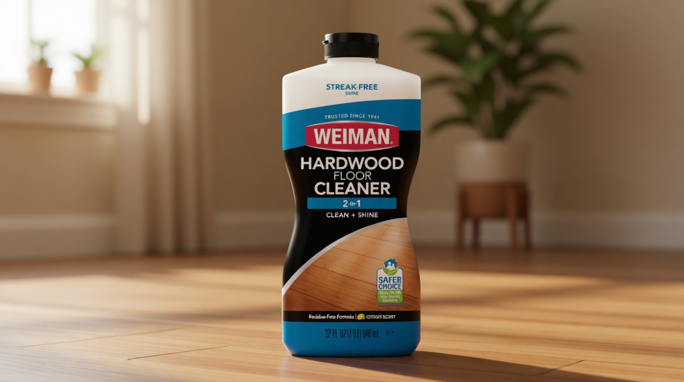 Weiman Hardwood Cleaner for Finished Hardwood Floors, Engineered Floors, Laminate - Streak-Free Results, EPA Safer Choice Certified, 32 oz U.S. EPA Safer Choice [Amazon-developed Certification] Compact by Design