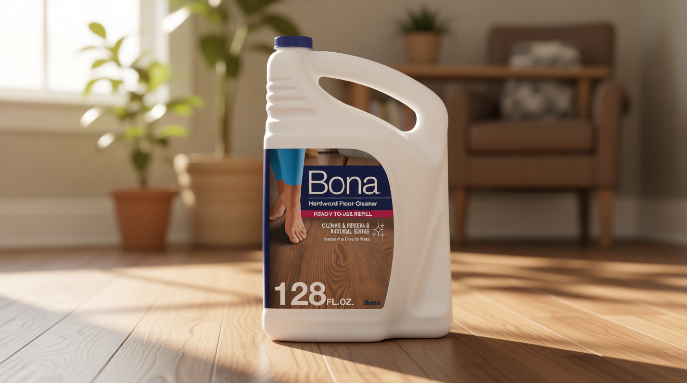 Bona Hardwood Floor Cleaner Refill - 128 fl oz - Unscented - Refill for Bona Spray Mops and Spray Bottles - Residue-Free Floor Cleaning Solution for Wood Floors U.S. EPA Safer Choice EWG Verified