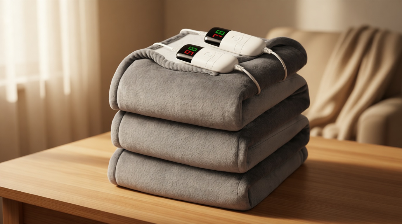 Heated Electric Blanket Queen Size - 84" x 90" Heating Blanket with Dual Control, 10 Heating Levels & 8 Hours Auto Off, Soft Warm Flannel Blanket, Christmas Birthday Gifts for Senior Grandma OEKO-TEX STANDARD 100